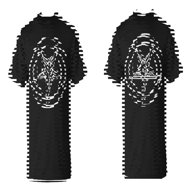 Baphomet De Pentagrama Para Hombre Diseño De Pentagrama Invertido In Mangas Camiseta unisex