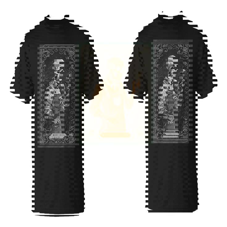 The Barber タロットカード ゴシック スケルトン 散髪店 ハロウィン Tシャツ