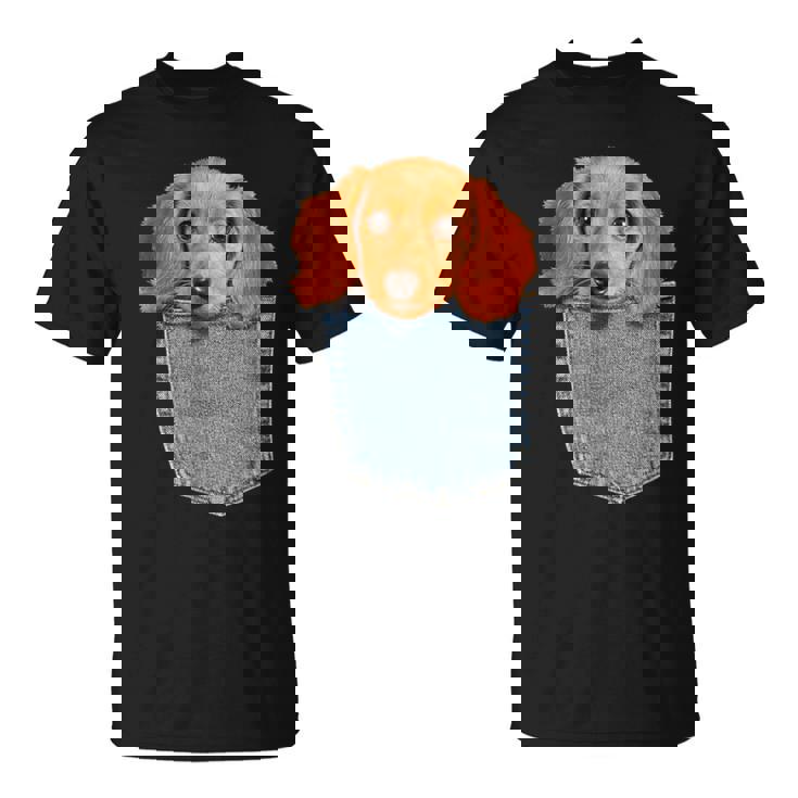 Beagle In My Pocket シャツ かわいい子犬 ダックスフンド ドッグシャツ Tシャツ