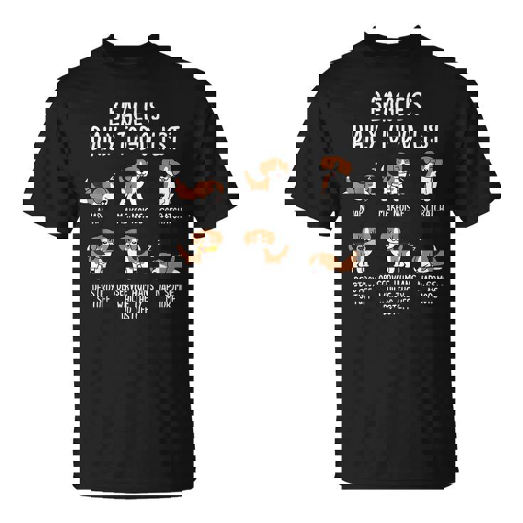 Beagle Daily To Doリストドッグ Tシャツ