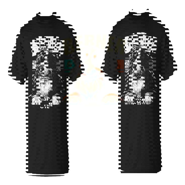 Berner And Chill バーニーズマウンテンドッグ 面白いグラフィックtシャツ Tシャツ