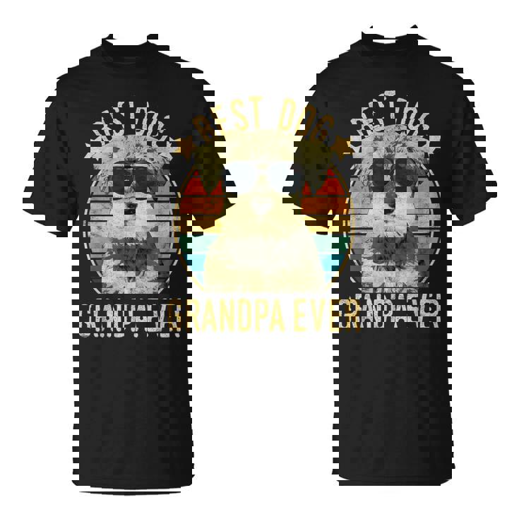 Best Dog Grandpa Ever ミニチュア シュナウザー 父の日 Tシャツ