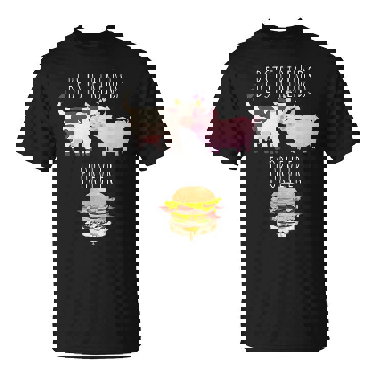 Best Friends Forever Beef Lover Pork Meat Bacon Burger Tシャツ