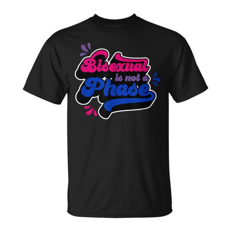 Bisexual Is Not A Phase Cute Bi Pride Flag Citas Divertidas Camiseta unisex