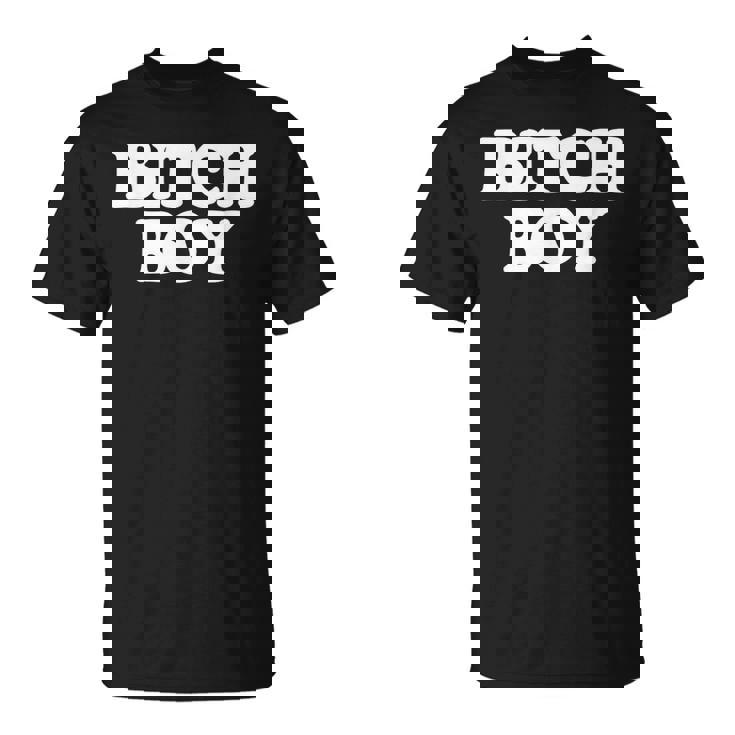 Bitch Boy 面白い言葉 皮肉なノベルティ ユーモア 男 男性 Tシャツ