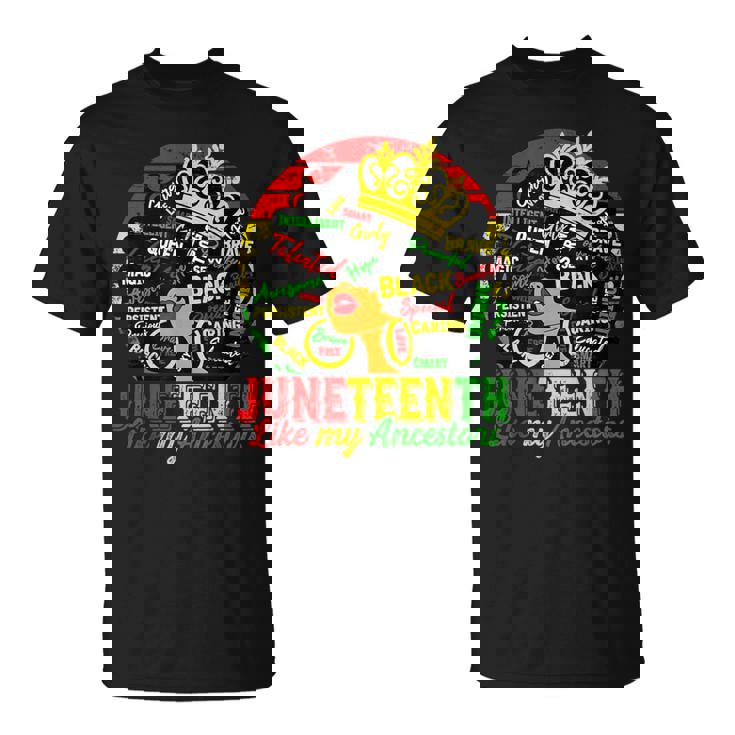 Black Freedom 1865 Junenth Like My Ancestors T-Shirt