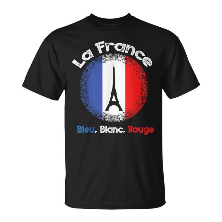 T-Shirt Bleu Blanc Rouge France Aux Français Patriote Humour - Drapeau Français