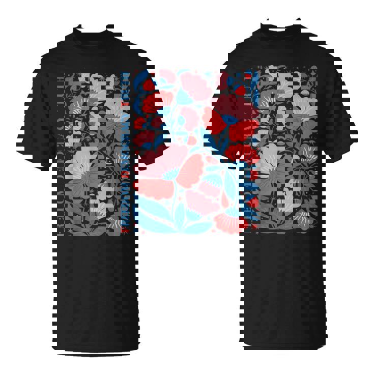 Boho Floral Freedom Democracy Truth Patriotic 4Th Of July T-Shirt