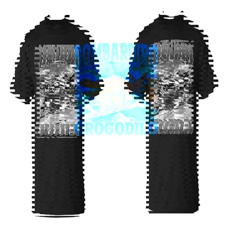 Bombardiro Crocodilo 面白い イタリアン ブレイン ミーム ブーツレッグ Tシャツ