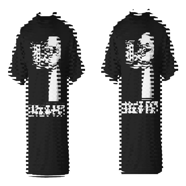 Brain Rot シャツ Word Of The Yeartickman Brainrot Tシャツ