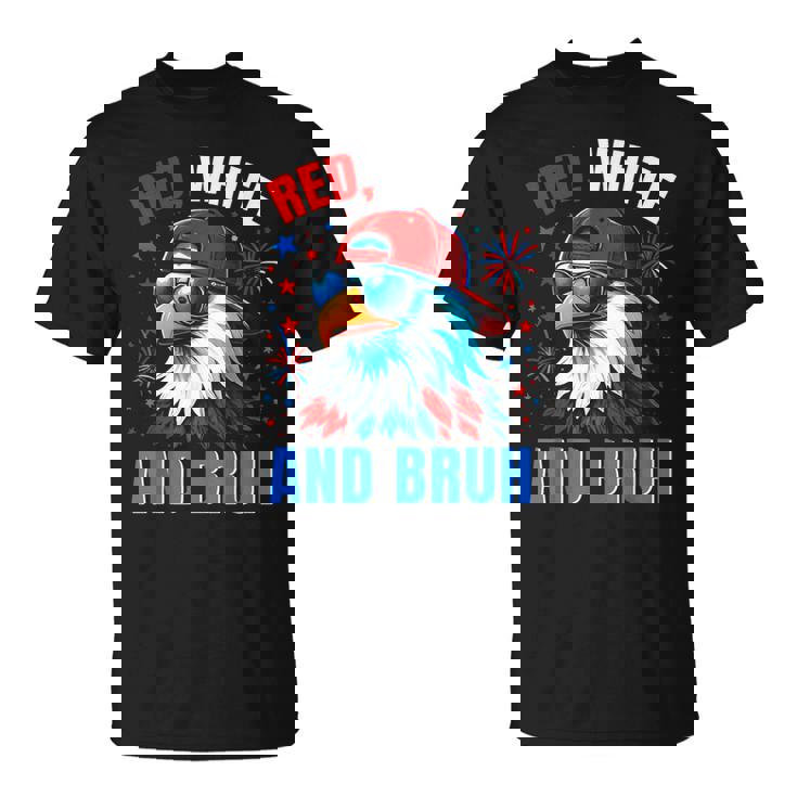 Bruh 4Th July Outfit Boys Red White And Bruh Eagle T-Shirt