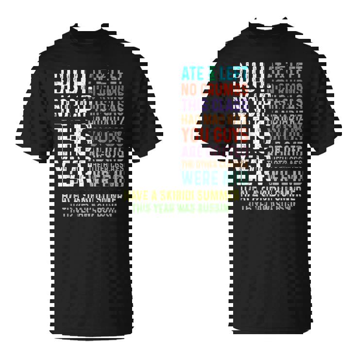 Bruh This Year Was Goated No Cap 面白い 学校最後の日 Tシャツ