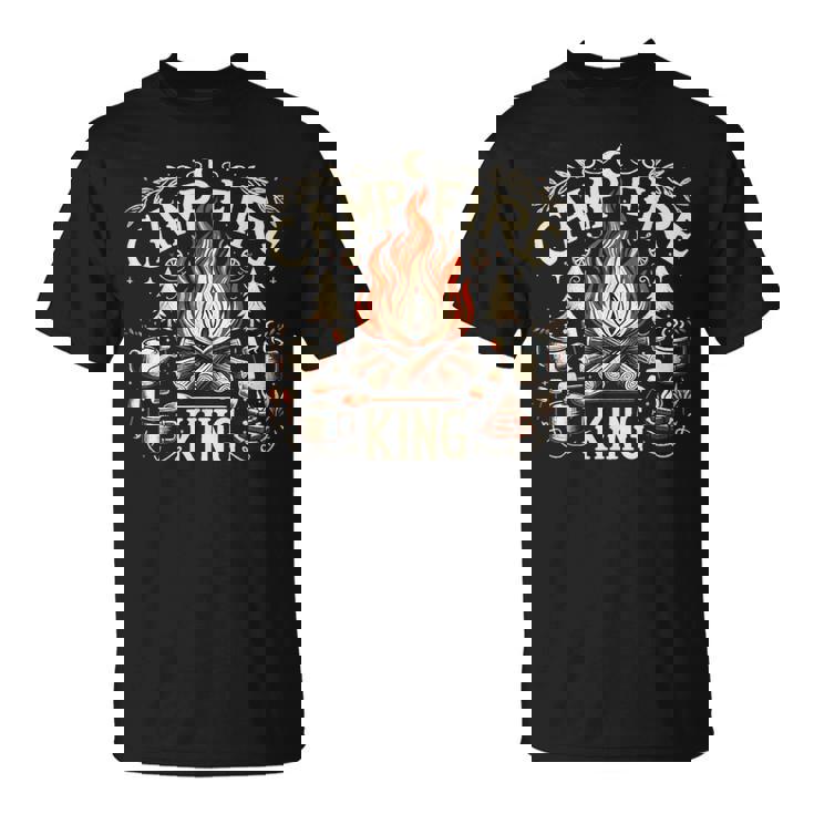 Campfire King おもしろキャンプギフト 焚き火 Tシャツ