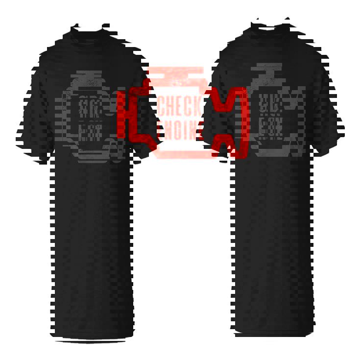 Check Engine Light アンティーク調デザイン Tシャツ