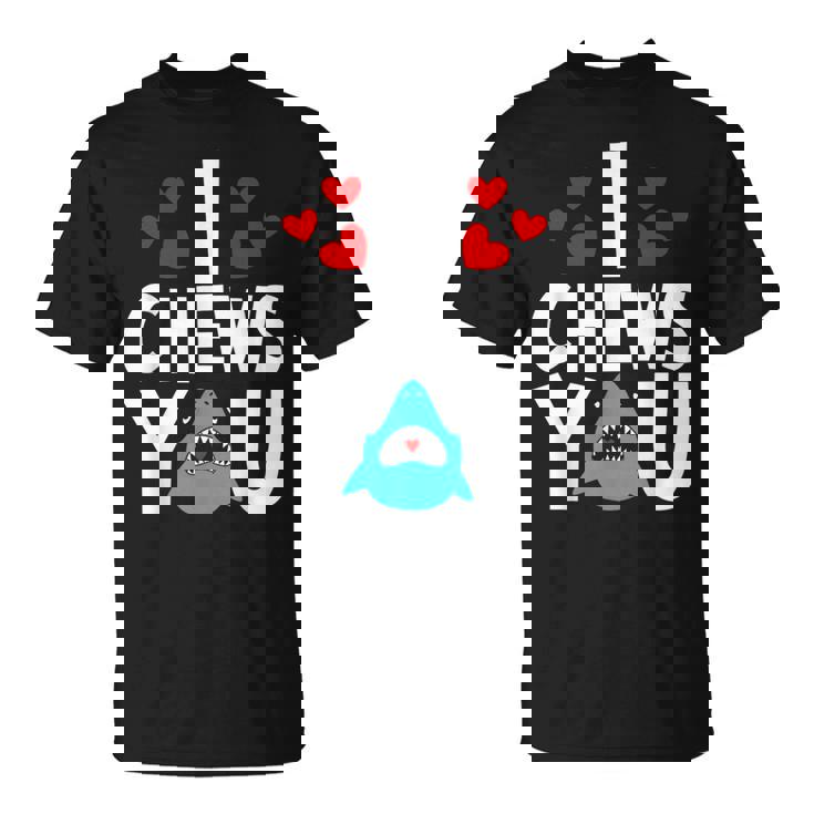 I Chews Youhark バレンタインデー ラブ ハート メンズ レディース Tシャツ