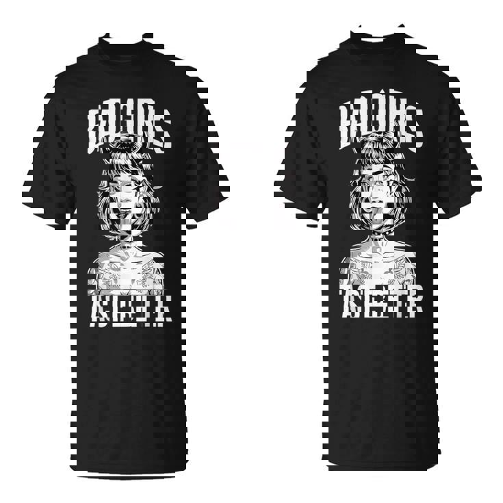 Chicas Malasaben Mejor Tatuaje Chica Diablo Camiseta unisex
