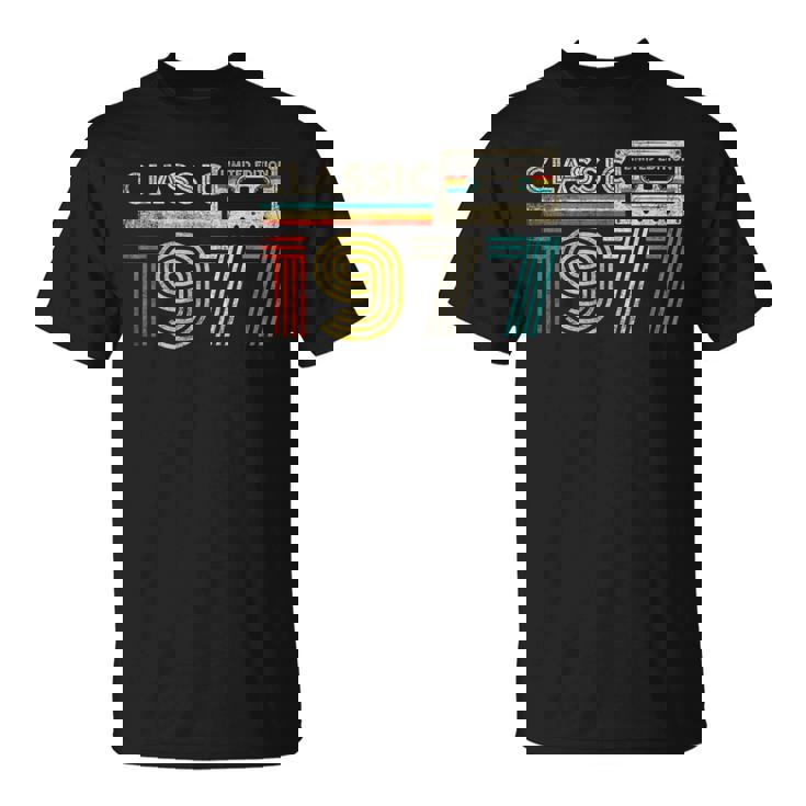 Classic 1977 Retro Birthday Idea 1977 Cassette Tapeintage Tシャツ