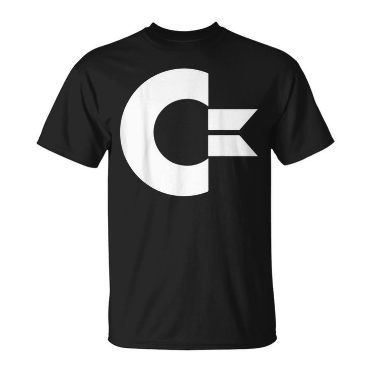 Commodore C64 Letra Mayúscula Muy Grande Camiseta unisex