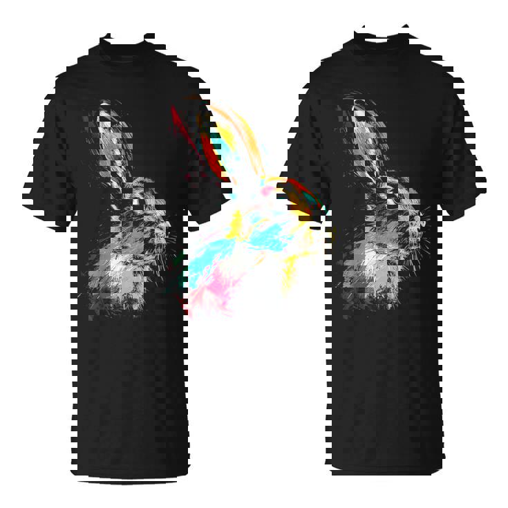 Conejo Colorido Animal Motivo Arte Conejo Camiseta unisex