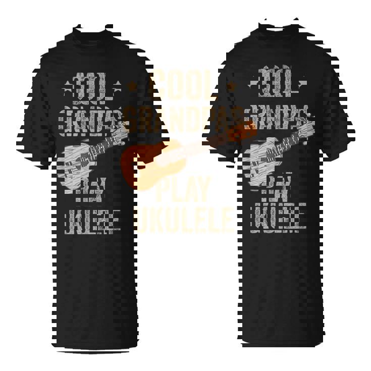 Cool Grandpas Play ウクレレ ウクレレ ミュージックギター Tシャツ