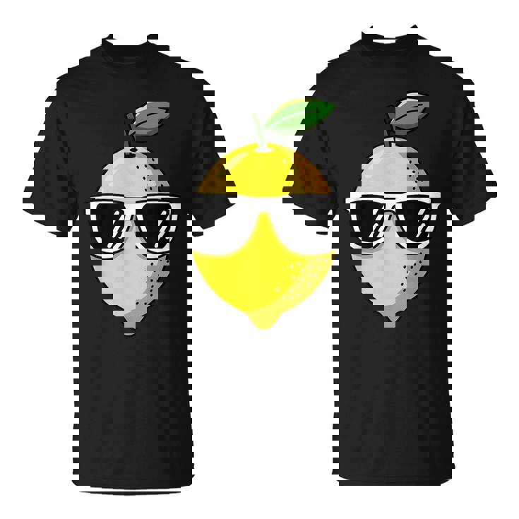 Cool Lemon Fruit Sunglasses Summer Citrus Vibes T-Shirt