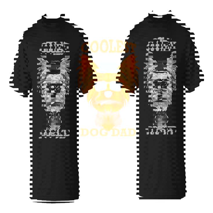 Coolest Dog Dad I Yorkshire Terrier パパ I ヨークシャー・テリア Tシャツ