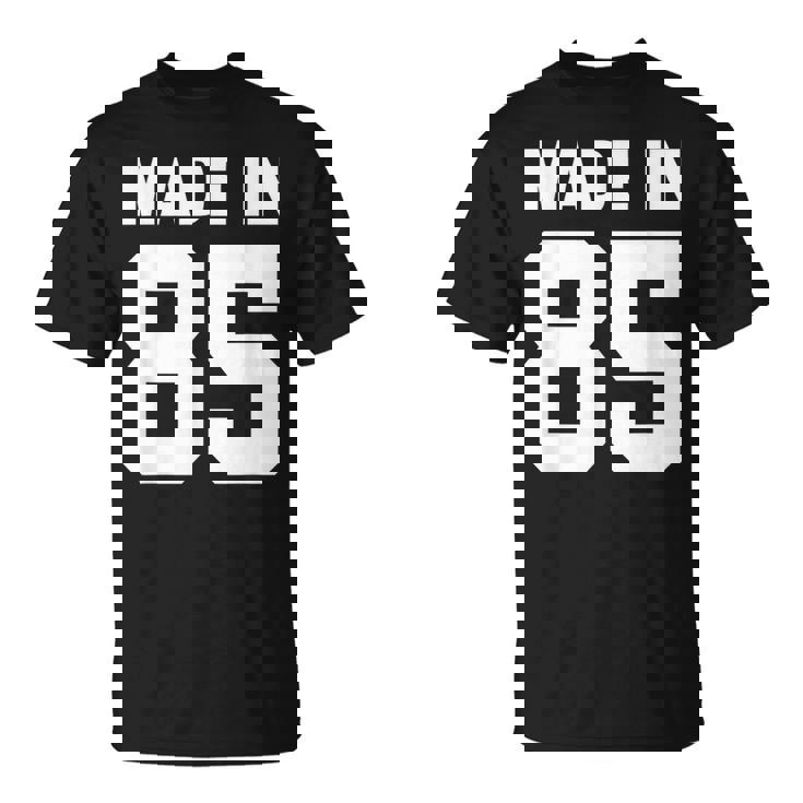 Cumpleaños Motivo Número Nacido Año 1985 Camiseta unisex