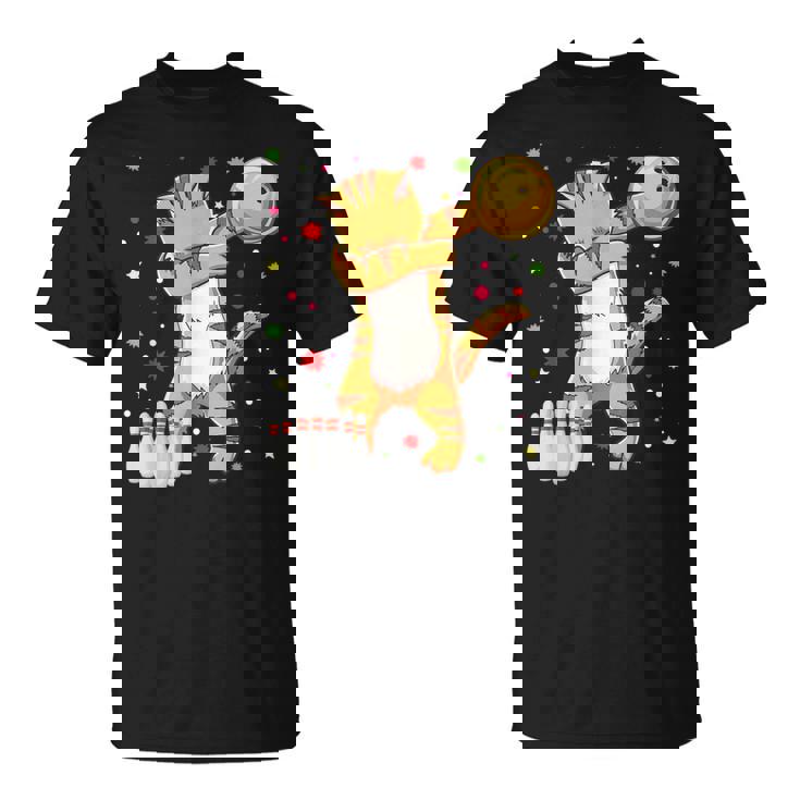 Dabbing Cat ボウリングシャツ 面白いボウリングギフト 猫 お母さん 女の子 Tシャツ