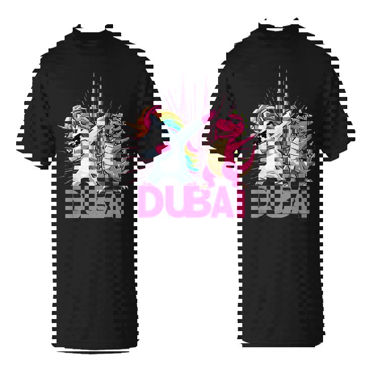 Dabbing ユニコーン 恐竜 男性 女性 男の子 女の子 キッズ ドバイ Tシャツ