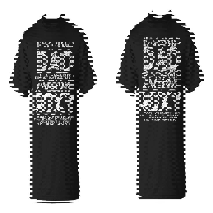 Dad Of Roxy ギフト 父の日 面白い 名前入り Tシャツ