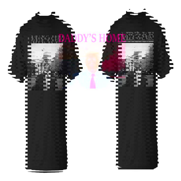 Daddy's Home President Donald Trump Pink Trumpelfie Tシャツ