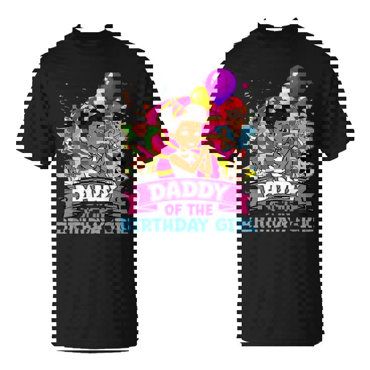 Daddy The Birthday Girl Party Pink Doll Family Decorations T-Shirt