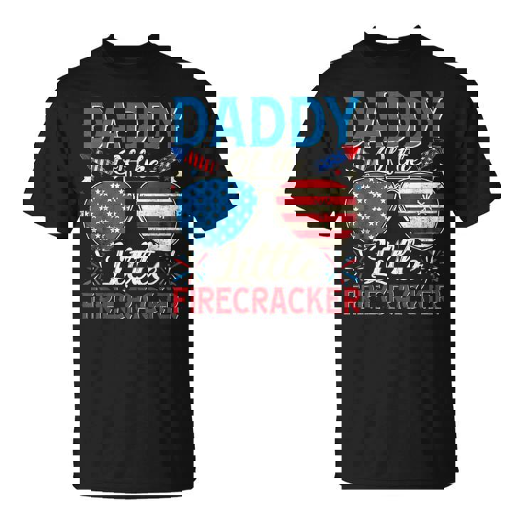 Daddy Of The Little Firecracker 4Th Of July Dad Daddy T-Shirt