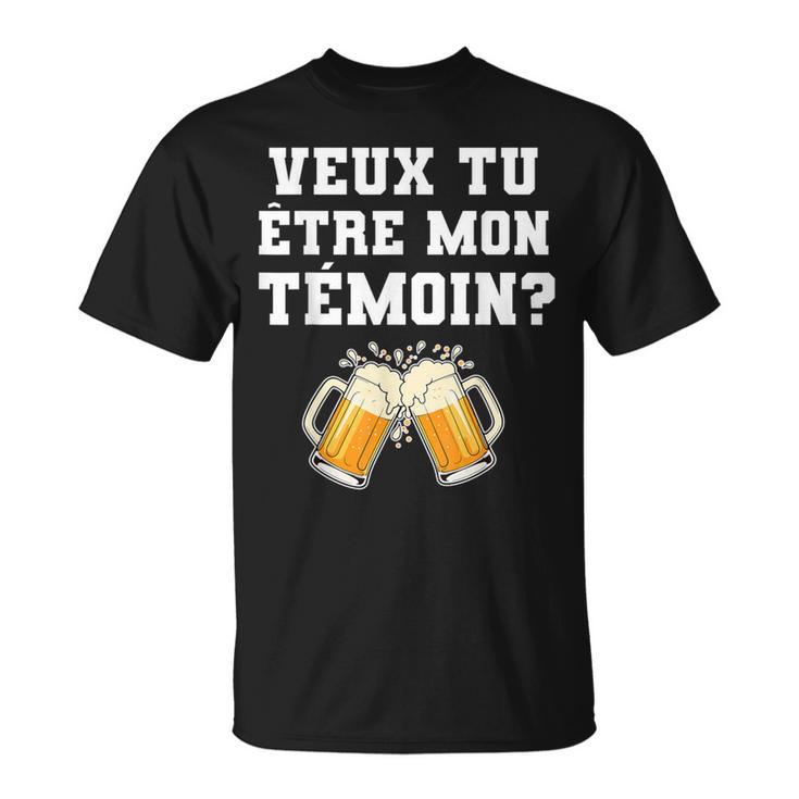 Demande Témoin Mariageeux Tu Être Mon Témoin T-Shirt