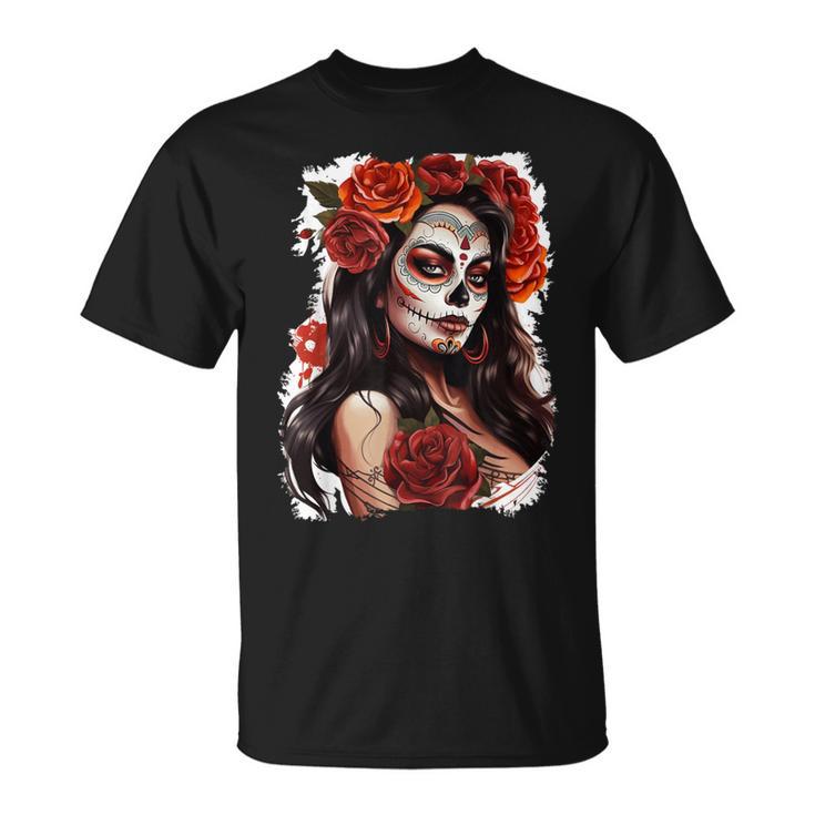 Dia De Los Muertos La Catrina T-Shirt