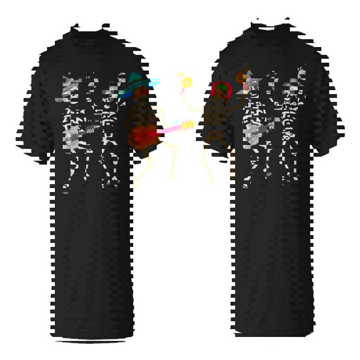 Dia De Los Muertos スケルトン ダンシング スカル 死者の日 Tシャツ
