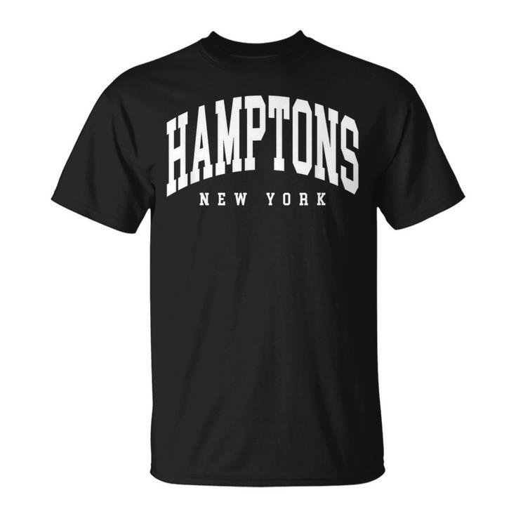 Diseño Clásico De Estilo Universitario De Hamptons New York Camiseta unisex