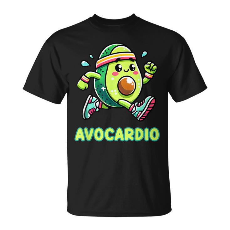 Divertido Aguacate Para Correr Fitness Ejercicio Cardio Regalo Para Hombres Y Es Camiseta unisex