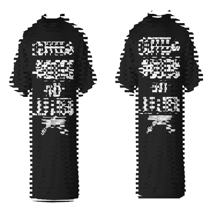 Divertidos Perros De Café Jiu Jitsu Y Artes Marciales Jiu Camiseta unisex