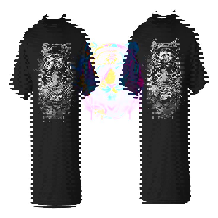 Dj Tiger ミュージックヘッドフォン 音楽プロデューサー ハウス ビートメーカー Tシャツ