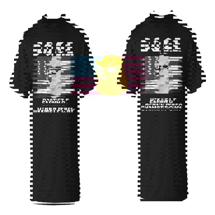Doge 政府効率省 トランプ柴犬 Tシャツ