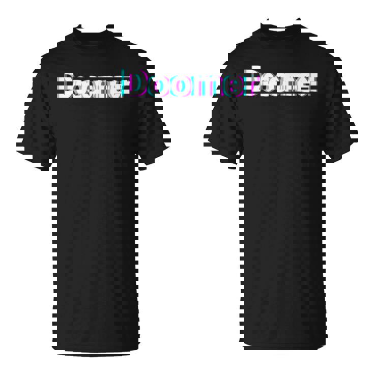 Doomer シャツ グリッチ レトロ Tシャツ