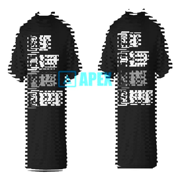 Eatleep Apex リピートシャツ 面白いモチベーションギフト Tシャツ