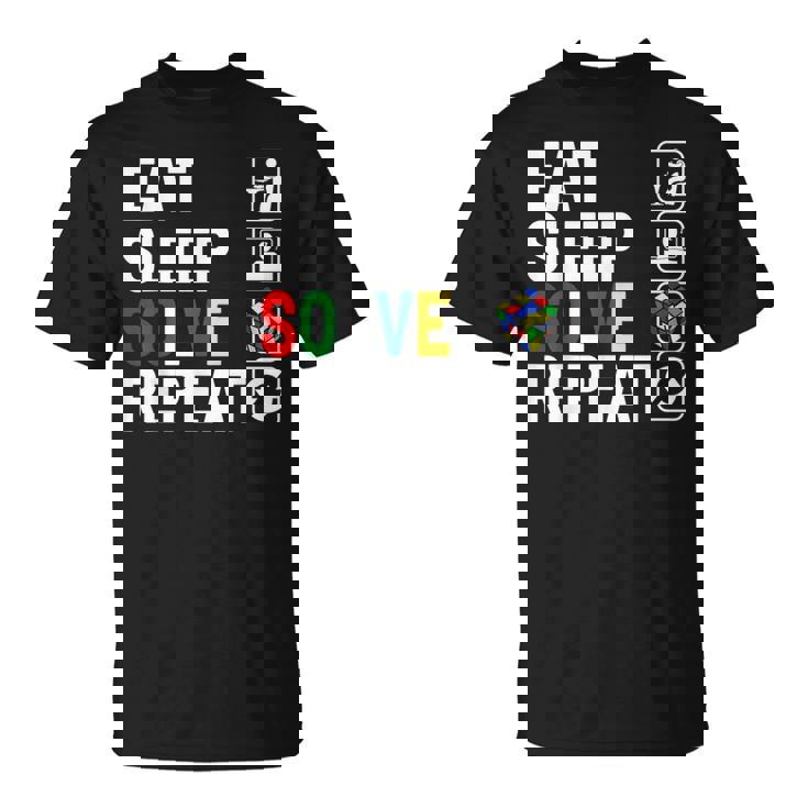 Eatleepolve Repeat キューブゲーム ルービックtシャツ Tシャツ