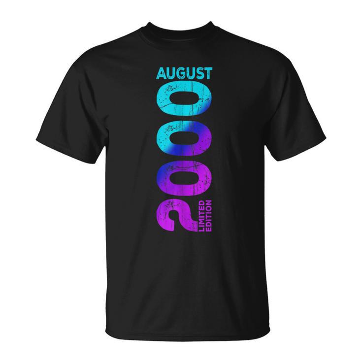 Edición Limitada Agosto 2000 Año 2000 Retro 2000 Camiseta unisex