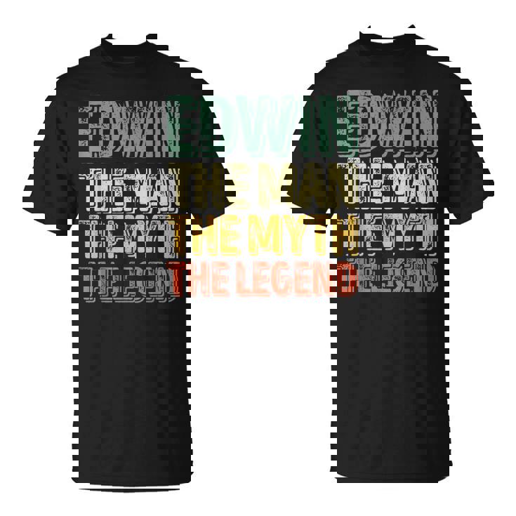 Edwin The Man The Myth The Legend シャツ ファーストネーム Edwin Tシャツ