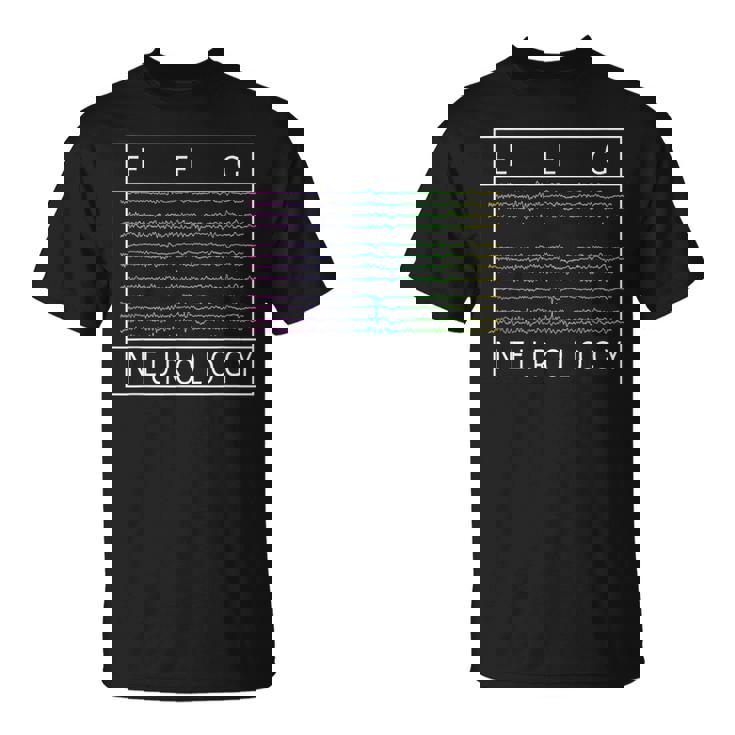 Eeg技術者 神経学 カラフルな脳波 Eeg Tシャツ