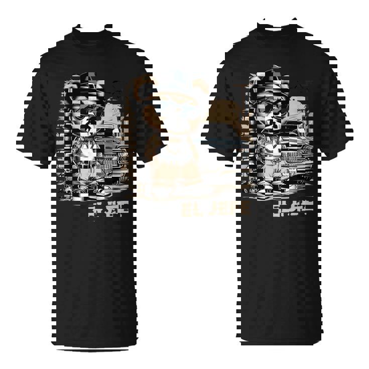 El Jefe ヒップホップ テディベア ローライダー シャツ チカーノ チョロ Tシャツ