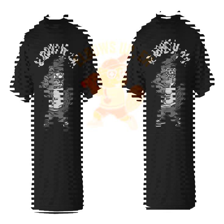 Elbows Up Eh Beaver ベースボール ファニーカナダデー Tシャツ