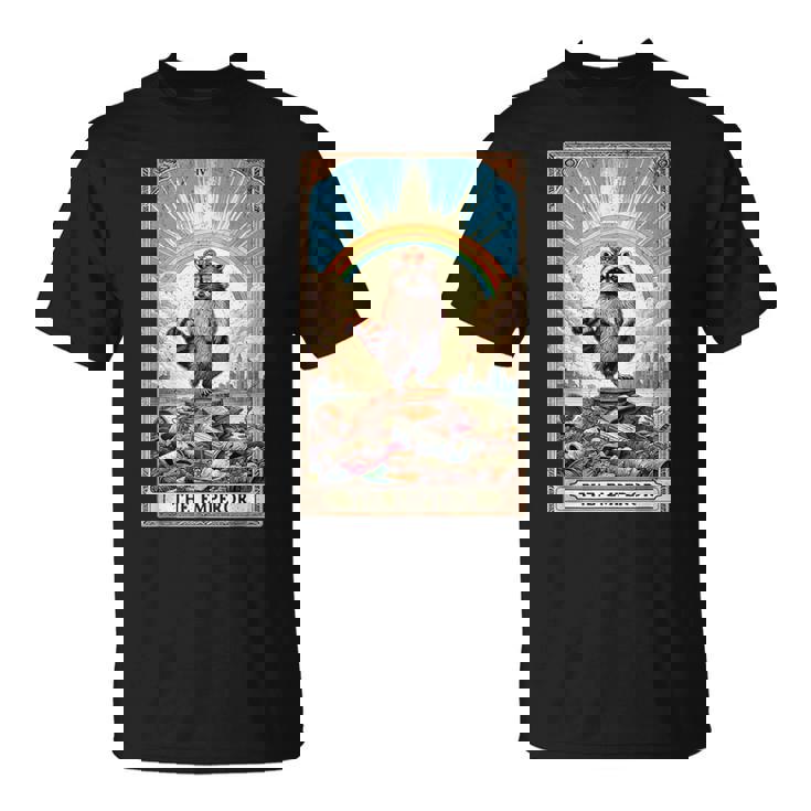 The Emperor 面白いアライグマ タロットカード ミスティックアライグマ Tシャツ